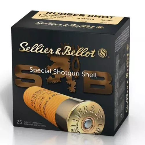 Sellier & Bellot Ammunition 12GA Rubber Buck Shot – 25rds