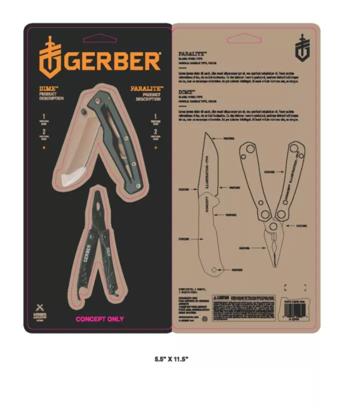 Set Gerber Dime Black + Paralite Rose
