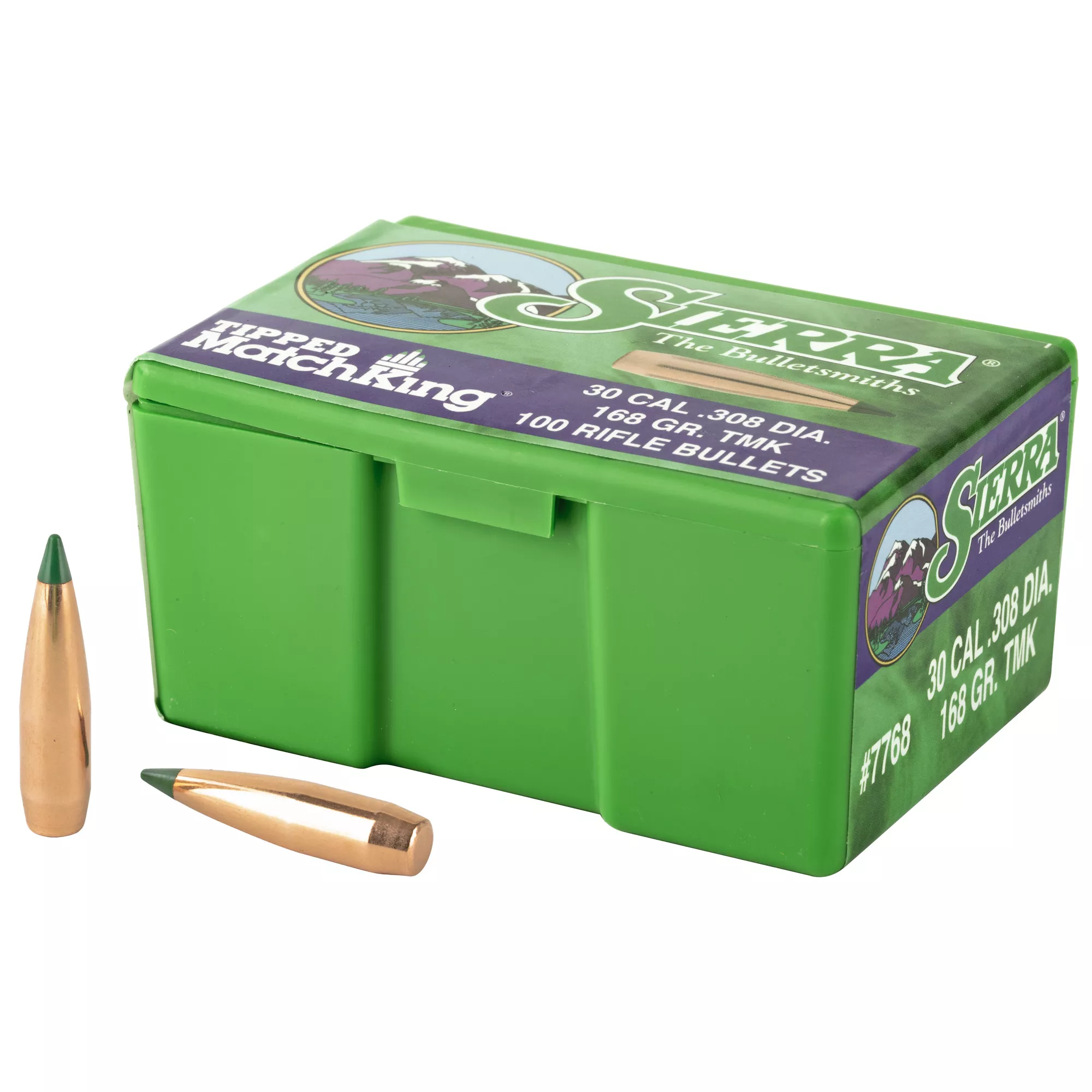 Sierra 7768 Tipped MatchKing 30Cal 168gr Tipped MatchKing 100/Box