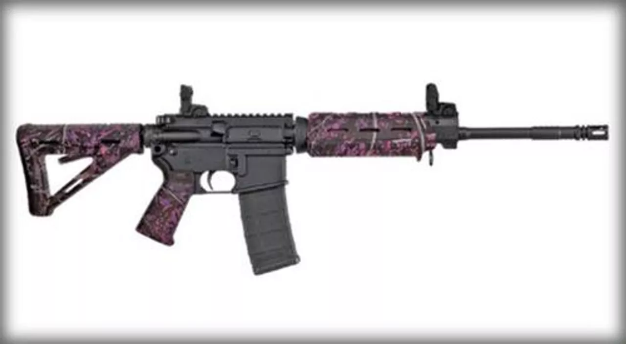 Sig M400 Enhanced AR-15 Rifle, 223/5.56, Magpul MOE, Muddy Girl Camo, Flip Up Sights, 30 Rnd Mag