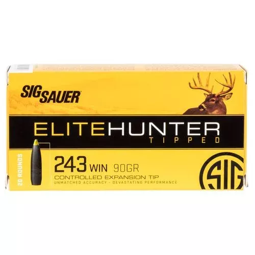 Sig Sauer E65CMTH120 Elite Hunter Tipped6.5 Creedmoor 130 gr Controlled Expansion Tip 20 Bx/ 10 Cs