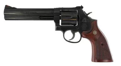 Smith & Wesson 150908 Model 586 Classic 357 Mag Blued 6" BBL 6rd Wood Grip