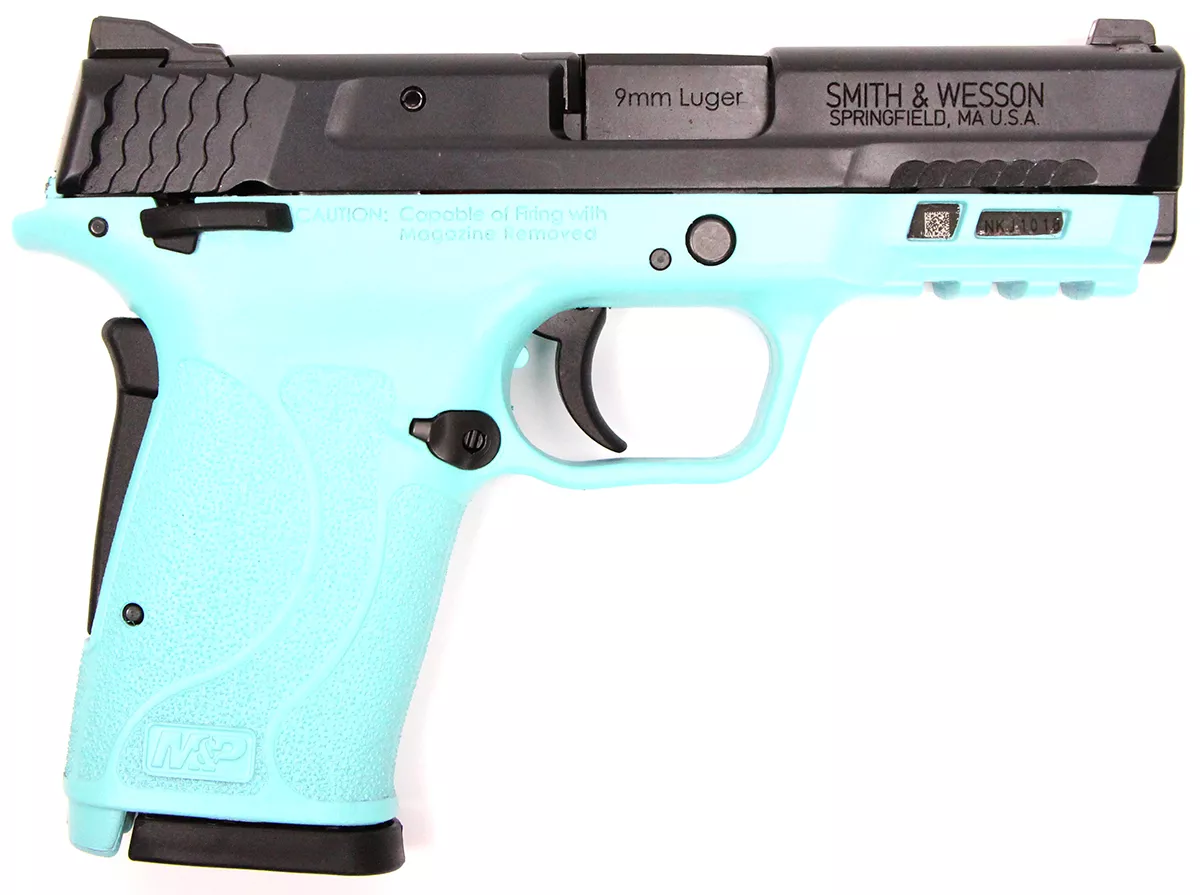 Smith & Wesson M&P 2.0 Shield EZ Robin’s Egg Blue Edition 9mm Pistol – Hyatt Custom