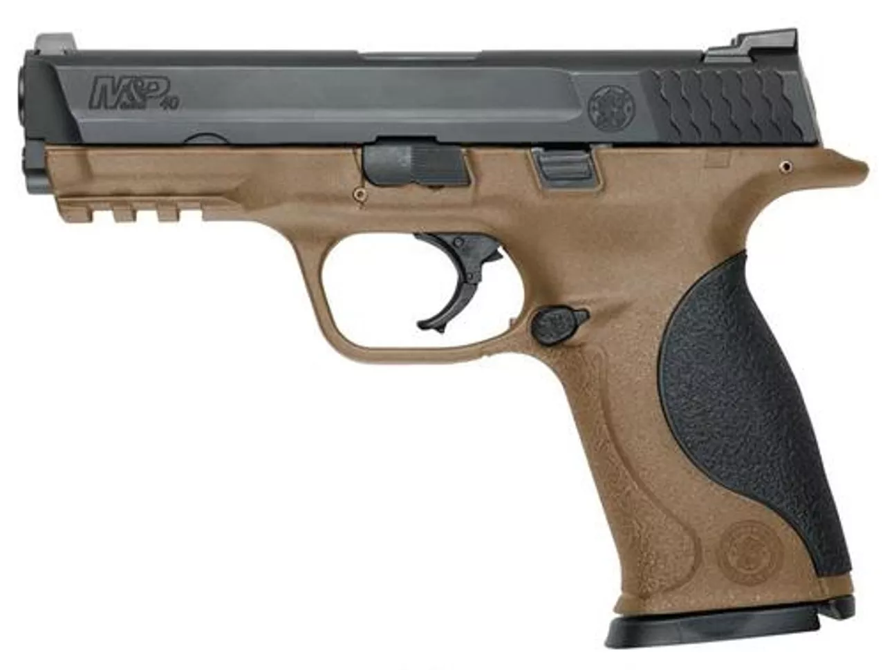 Smith & Wesson M&P 40 DAO 40 Smith & Wesson 4.3″ Barrel, Black Polymer Grips Flat Dark Earth, 15rd