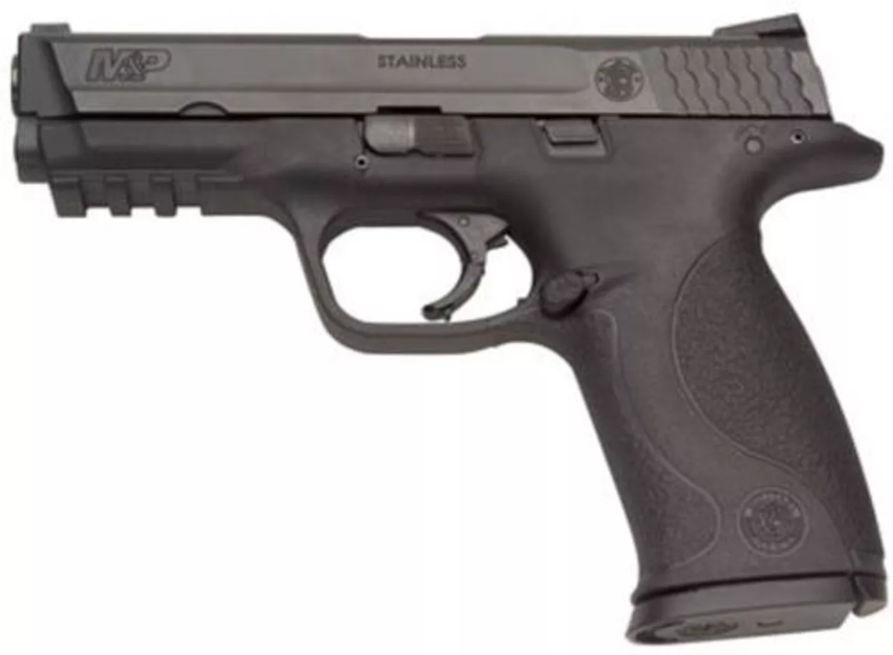 Smith & Wesson, M&P, Semi-automatic Pistol, Full Size, 9mm, 4.25″ Barrel, Polymer Frame, Black, Fixed Sights, No Internal Lock or Magazine Safety, 17Rd, 2 Magazines