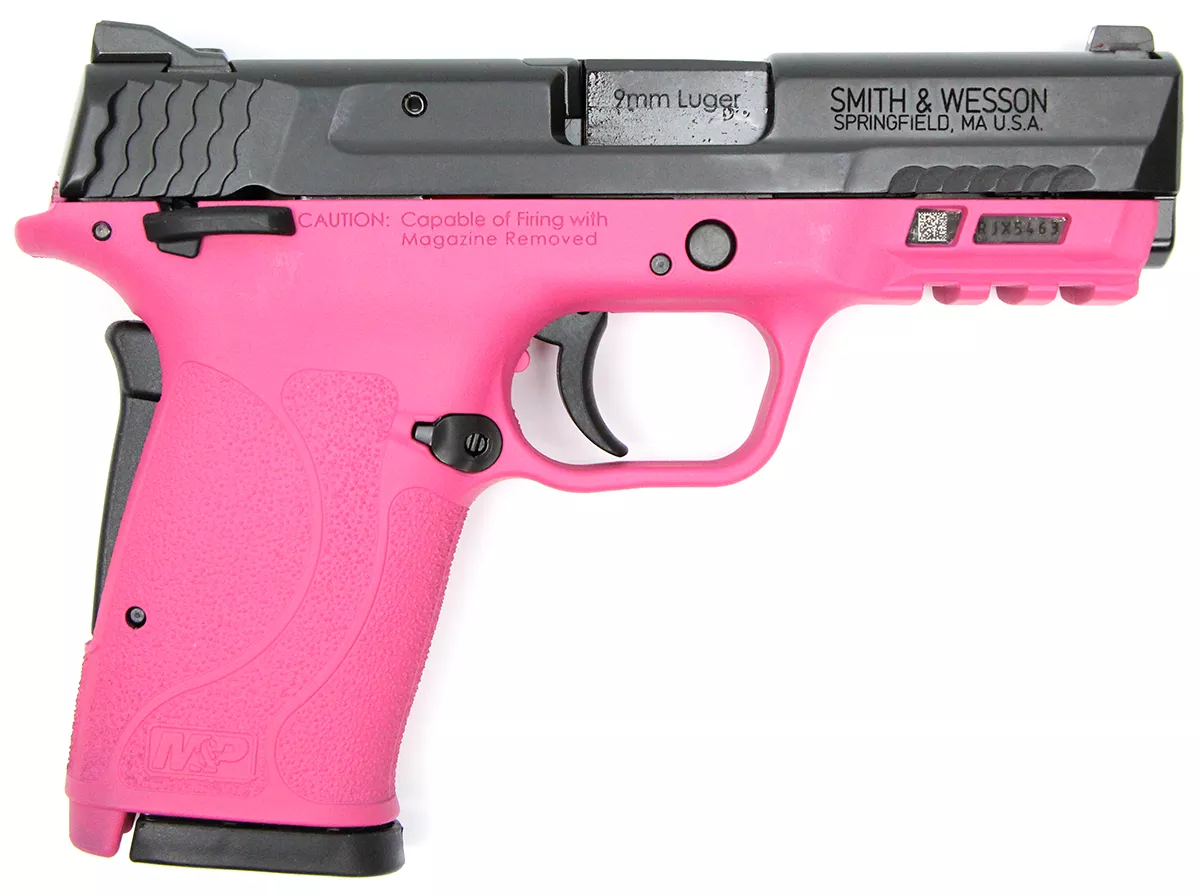 Smith & Wesson M&P Shield EZ Pink Madness Edition 9mm Pistol with Manual Safety – Hyatt Custom
