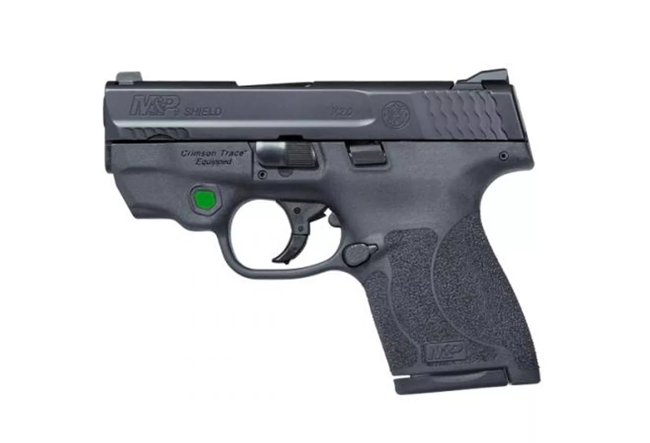 Smith & Wesson M&P Shield M2.0 9mm, 3.1″ Barrel, CT Green Laser, 7/8rd Mags