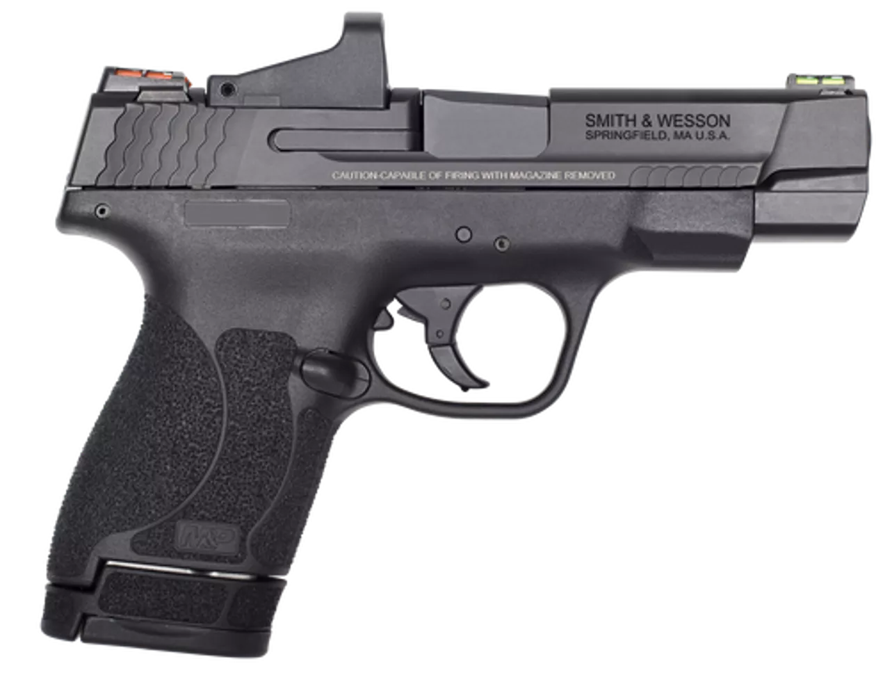 Smith & Wesson M&P Shield M2.0 Performance Center, 4″ Barrel, Red Dot, Black, Stainless Slide, 6rd 7rd