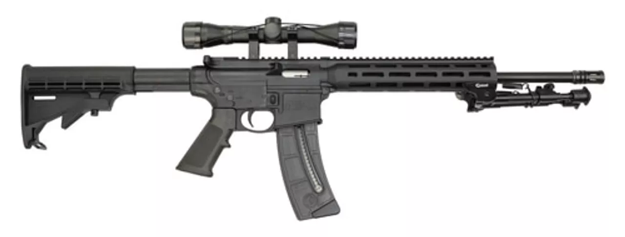 Smith & Wesson M&P15-22 Sport II Package 22 LR, 16.5″ Barrel, 4X32 Scope, Caldwell XLA Bipod, M-Lok, 25rd Mag