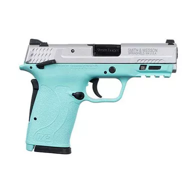 Smith & Wesson M&P9 M2.0 Shield EZ 9mm Luger Pistol 3.675" Barrel 8rd Magazine Robin's Egg Blue/Silver Slide Used