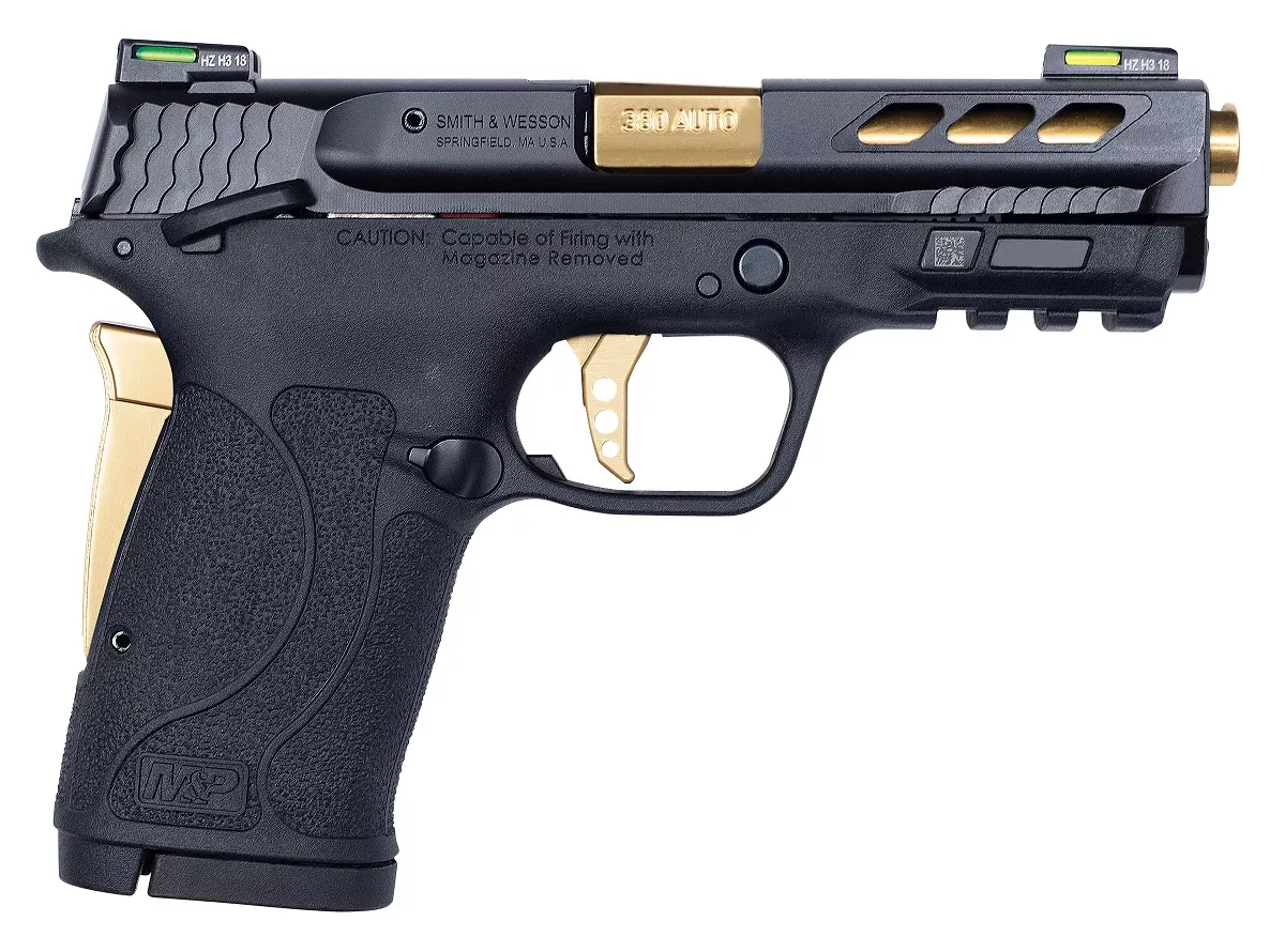 Smith & Wesson Performance Center M&P 380 Shield EZ 380 ACP Pistol with Manual Safety and Ported Barrel, Silver