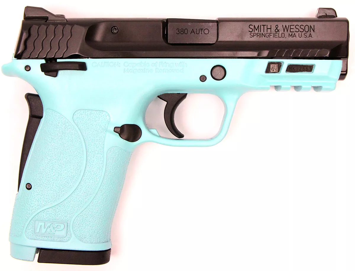 Smith & Wesson Shield EZ 380 Robin’s Egg Blue Edition 380 ACP Pistol – Hyatt Custom