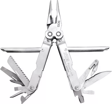 SOG Powerlock Heavy Duty Multitool w/Ballistic Nylon Sheath with Clip - BLK