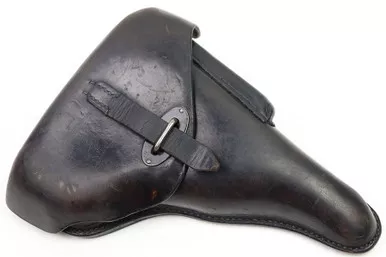 SOLD - 1941 P.38 Holster - Repaired Belt Loop