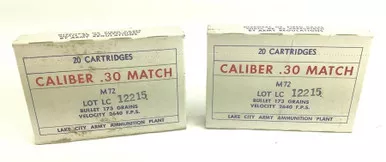 SOLD - .30-06 U.S. Military Ammunition - 20 Round Boxes