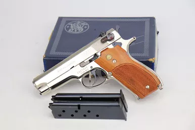 SOLD - ANIB Nickeled Smith & Wesson Model 39-2