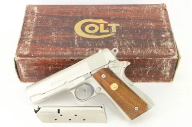 SOLD - Boxed Colt Combat Commander - Satin Nickel Finish