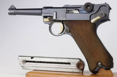 SOLD - Excellent 1916 DWM Luger - Unit Marking