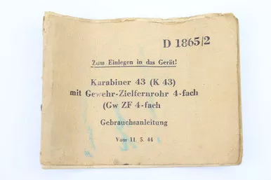 SOLD - G43 / K43 Field Manual