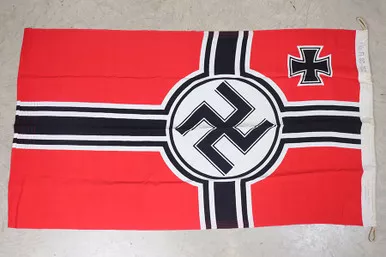 SOLD - Kriegsmarine Flag with Document