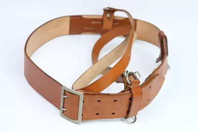 SOLD - Mint WW2 Leather Belt & Shoulder Strap
