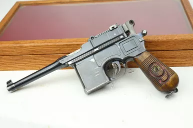 SOLD - Red 9 Mauser C96 - With Case And Buckle