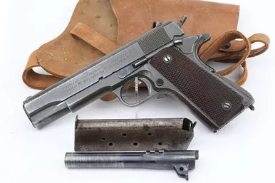 SOLD - Scarce 1942 Colt M1911A1 Rig - WB Inspector