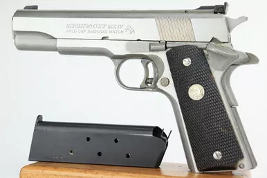 SOLD - Stainless Colt Series 80 Mk IV - Gold Cup National Match (23915 - 19954)