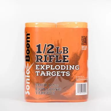 Sonic Boom 1/2 lb Exploding Rifle Target - 4 Pack - SBTHP4P