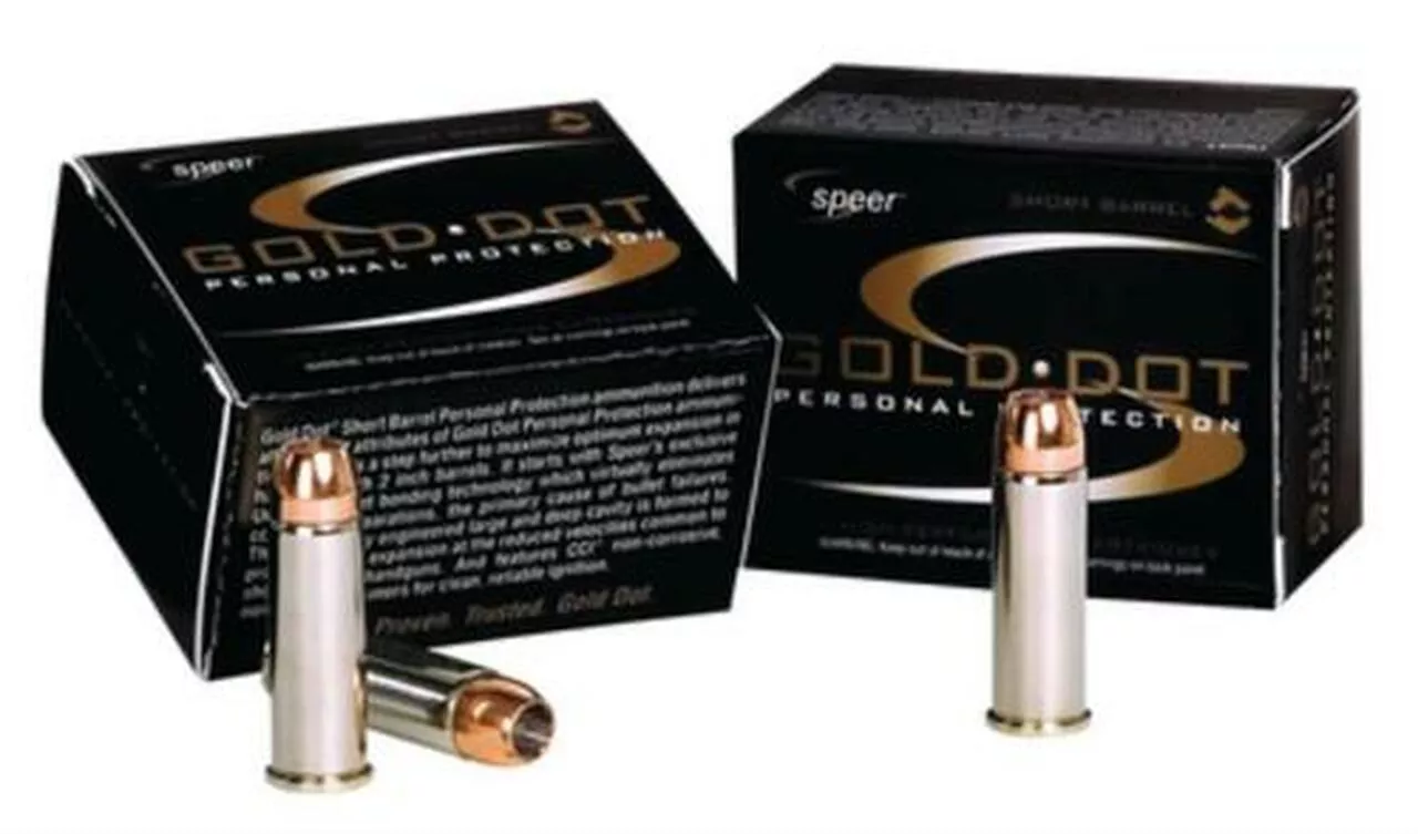Speer Gold Dot .40 SW 180 Gr, Hollow Point For Short Barrels, 20rd Box, 25 Box/Case