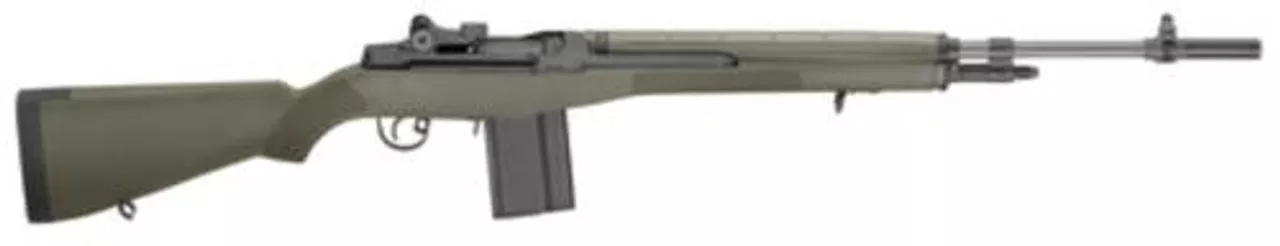 Springfield M1A .308 Rifle, Green Composite Stock & NM Barrel 10rd