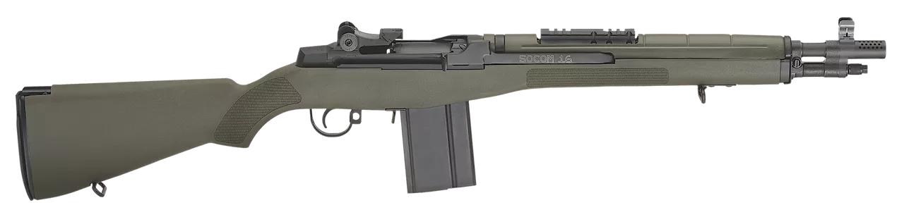 Springfield M1A SOCOM 16 .308, Green Composite Stock 10rd