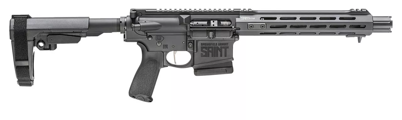 Springfield SAINT Victor Pistol .308 Win, 10.3″ Barrel, SBA3, Blast Break, Black, 10rd