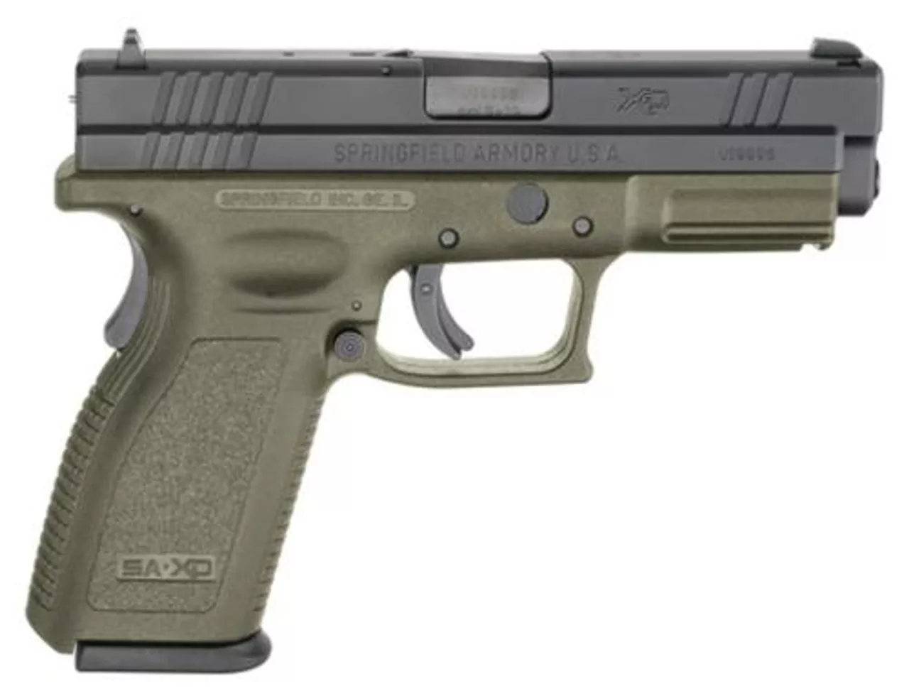 Springfield XD 45 ACP, 4 Inch, OD green, 2006 package, 13rd Mags