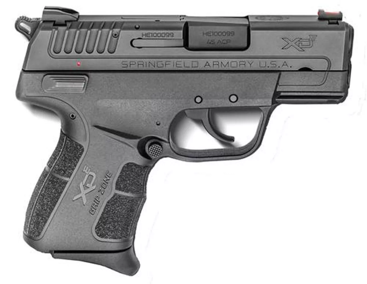Springfield, XDE Compact, 45 ACP, 3.3″ Barrel Ambi Safety, Fiber Optic Front Sight Combat Rear Sight, 1-6Rd & 1-7Rd Mag