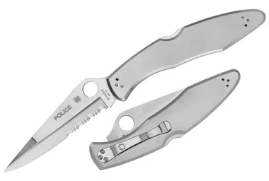 Spyderco C07PS Police Folding Knife 4" Plain/Serrated Edge