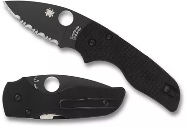 Spyderco C230GSBBK Lil' Native Folding Knife 2.42" Serrated Edge