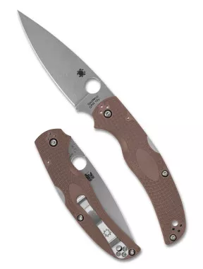 Spyderco C244PBN15V Native Chief Lightweight Brown CPM 15V Sprint Run 4" Plain Edge