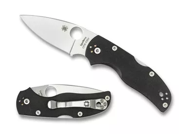 Spyderco C41GP5 Native 5 G-10 Black Folding Knife 3" Plain Edge