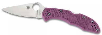 Spyderco Delica 4 Pocket Knife 2.875" Leaf VG-10 Satin Blade Fiberglass Reinforced Nylon (FRN) Handle Gray