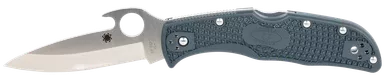 Spyderco Endela Folding Knife 3.41" Clip Point VG-10 Stainless Steel Blade FRN Handle Blue Gray