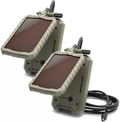 Stealth Cam Durable SolPak Solar Battery Pack 12V Power Panel 2Pk USED