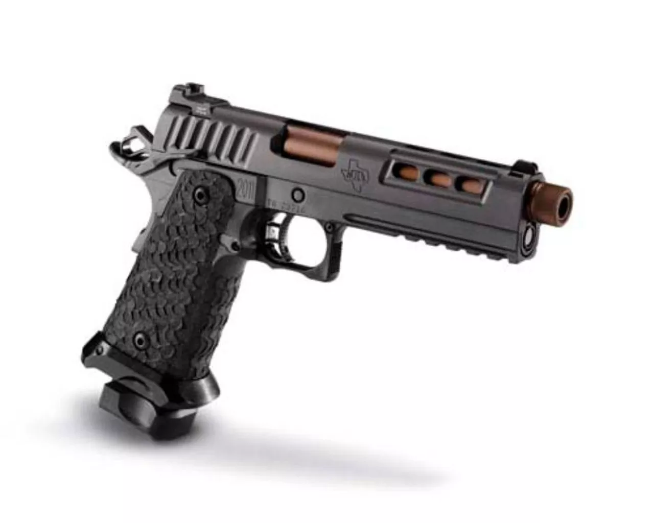 STI DVC Tactical 45 ACP, DLC, 5.0″ Bull Barrel, Threaded 2 X 10 RD. MAG