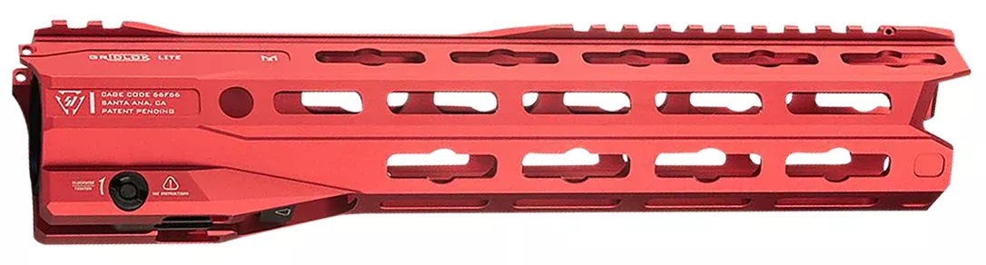 Strike Industries GRIDLOK-LITE-11-RED GridLok Lite with Quick Rail Detach System 11″L 1.57″D M-LOK Red Aluminum for AR-15