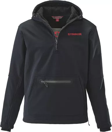 Striker Renegade Pullover Water-Resistant Soft-Shell Jacket Black Large