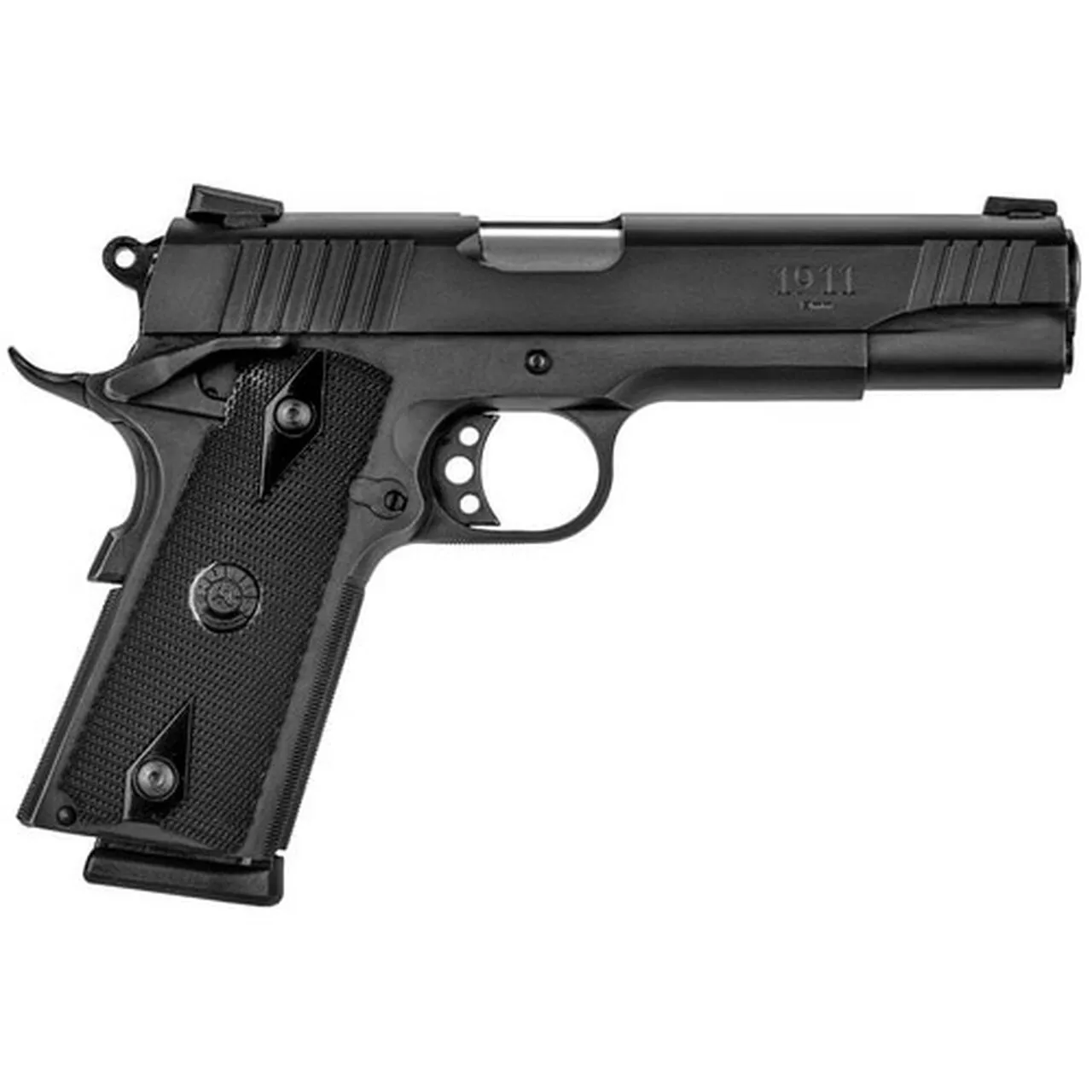 Taurus 1911 9mm Govt 5″ Barrel, Black Checkered Grip Black Steel Slide, 9 rd