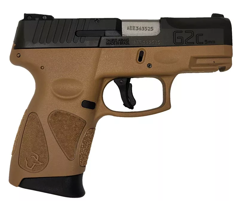 Taurus 1G2C93B12T G2C Compact 9mm Luger 12+1 3.26″ Moss Green Cerakote Serrated Slide, Coyote Tan w/Black Controls Polymer Frame w/Picatinny Rail
