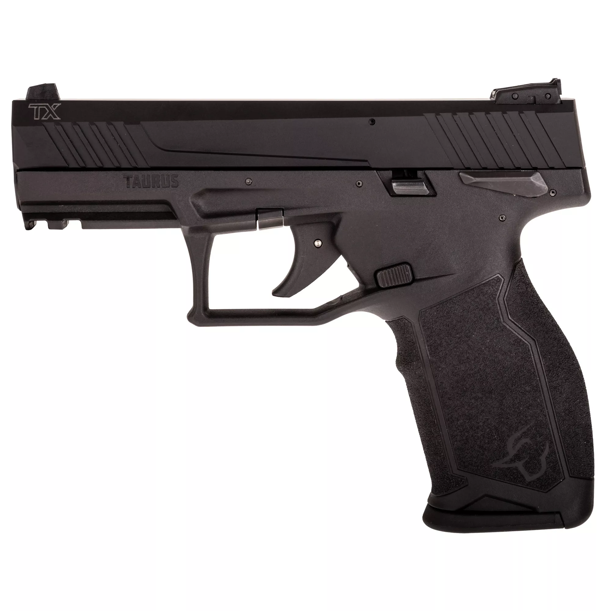 Taurus 1TX2223110 TX22C Compact 22 LR 10+1 3.60” Matte Black Steel Barrel, Black Hard Coat Anodized Serrated Aluminum Slide, Black Polymer Frame w/Picatinny Rail Black Polymer Grips