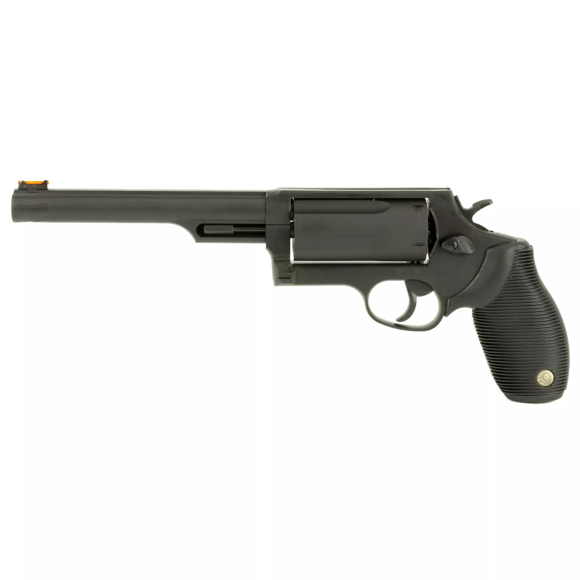 Taurus 2441061MAG Judge Magnum Compact Frame 45 Colt (LC)/410 Mag 5rd 6.50” Matte Black Oxide Steel Barrel, Cylinder & Frame, Black Finger Groove Grip, Exposed Hammer