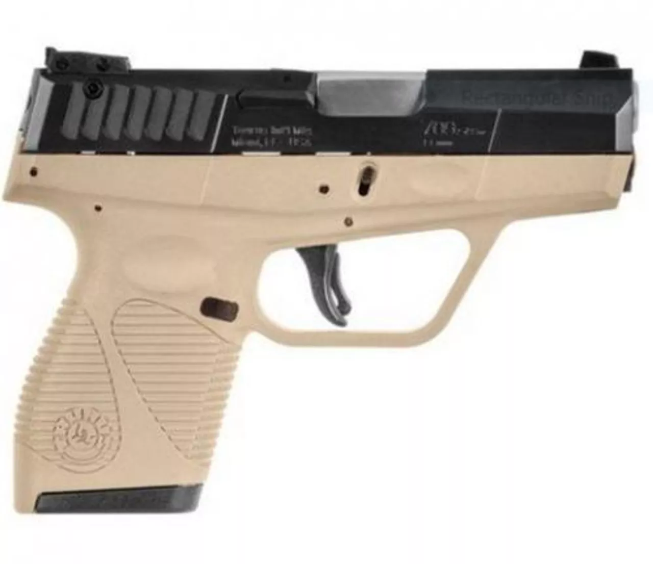 Taurus 709 SLIM 9mm 3.2″ Barrel Flat Dark Earth Polymer Grip Black Stainless, 7rd